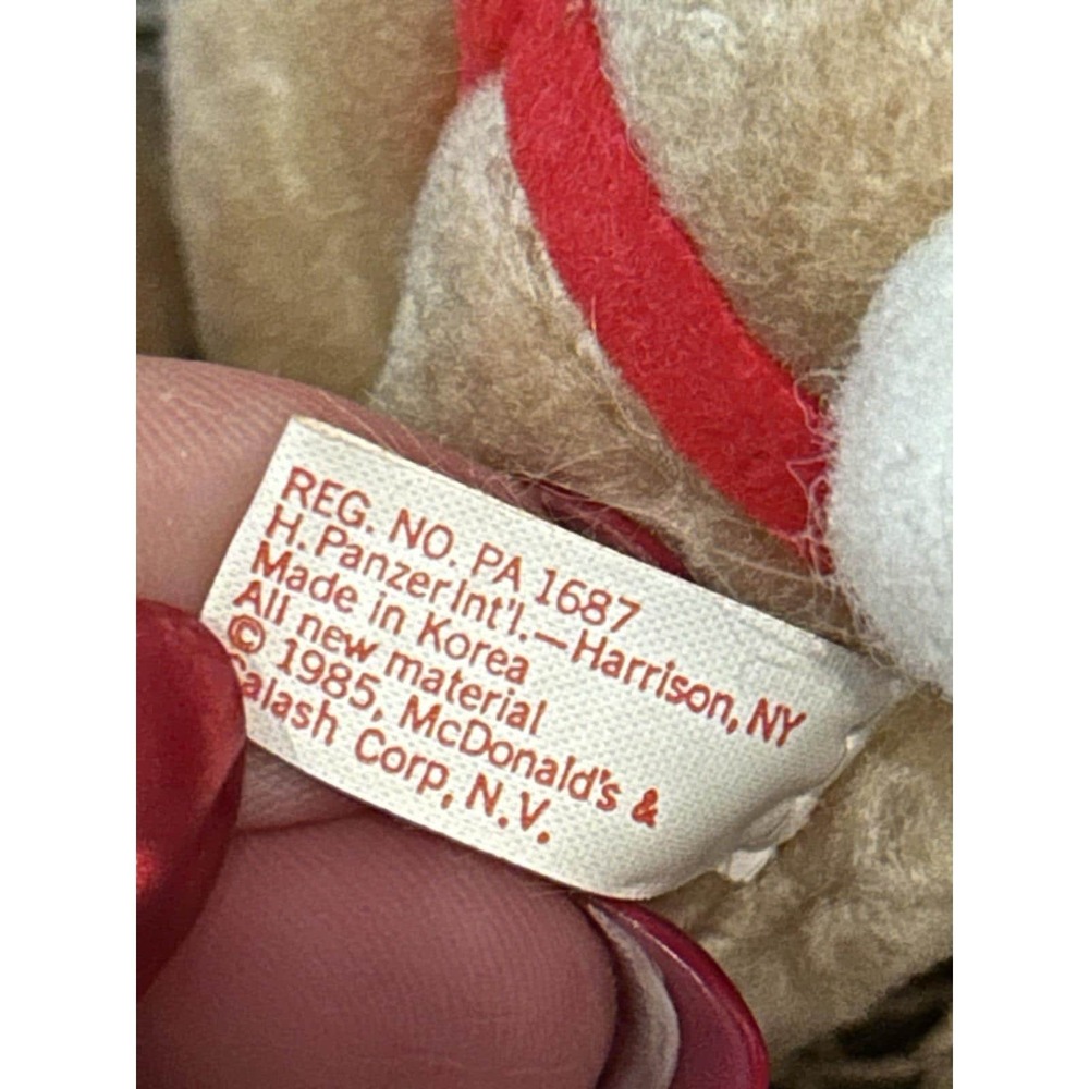 Vintage 1985 McDonalds Coca Cola Plush Reindeer Christmas Tree Ornament Lot Of 3 - Picture 7 of 8